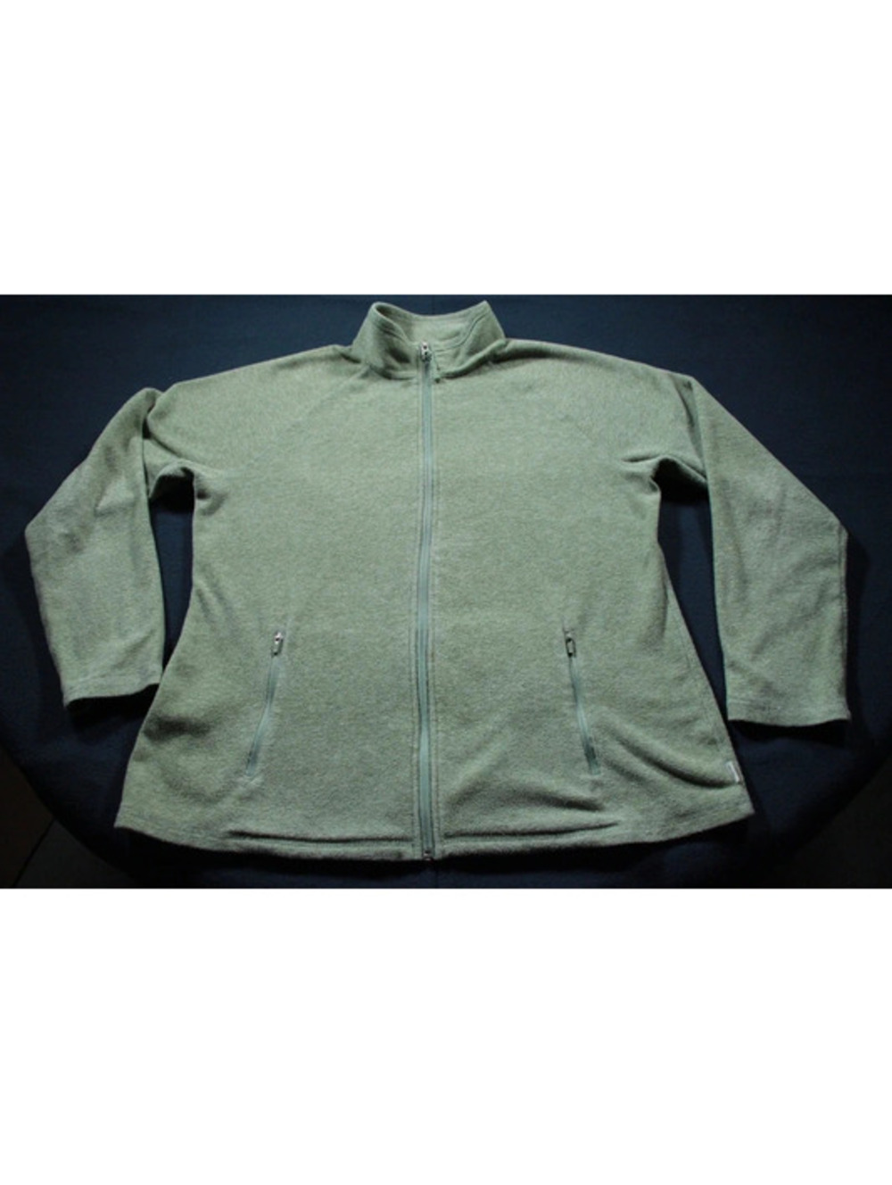 Women's Eddie Bauer Full Zip Fleece L Green
